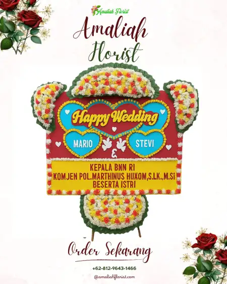 Papan Bunga Pernikahan Batudaa